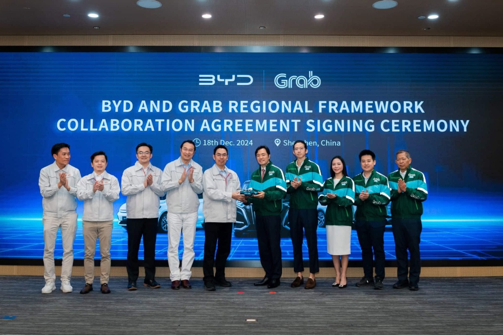  BYD Pasok 50.000 Mobil Listrik untuk Grab di Asia Tenggara