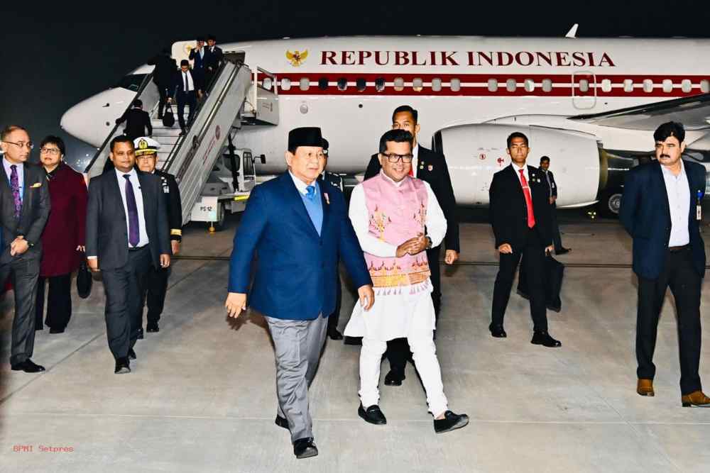  Tiba di New Delhi, Prabowo Ikut Rayakan HUT ke-76 India dan Dorong Kerja Sama