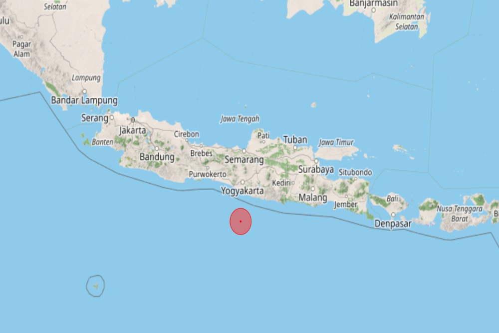 Titik gempa 5,2 Magnitudo di Yogyakarta, Sabtu (1_2_2025)/BMKG