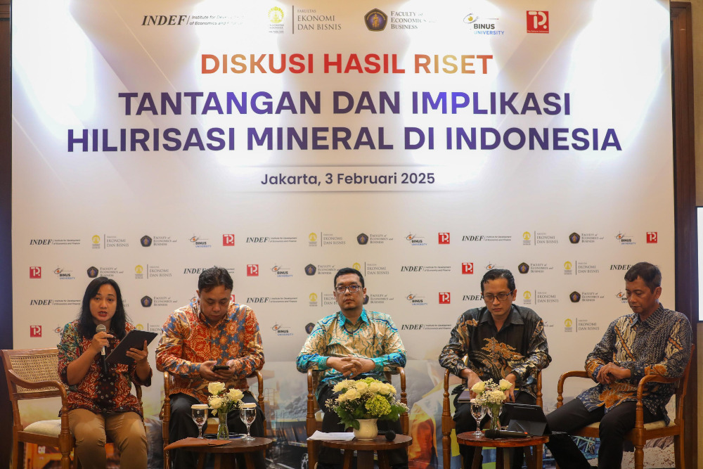  Indef Gelar Diskusi Hasil Riset Tantangan dan Implikasi Hilirisasi Mineral Indonesia