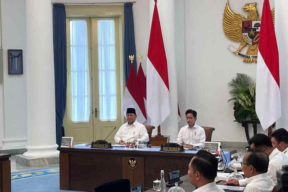  Momen Prabowo Pimpin Sidang Perdana Dewan Pertahanan Nasional di Istana Bogor