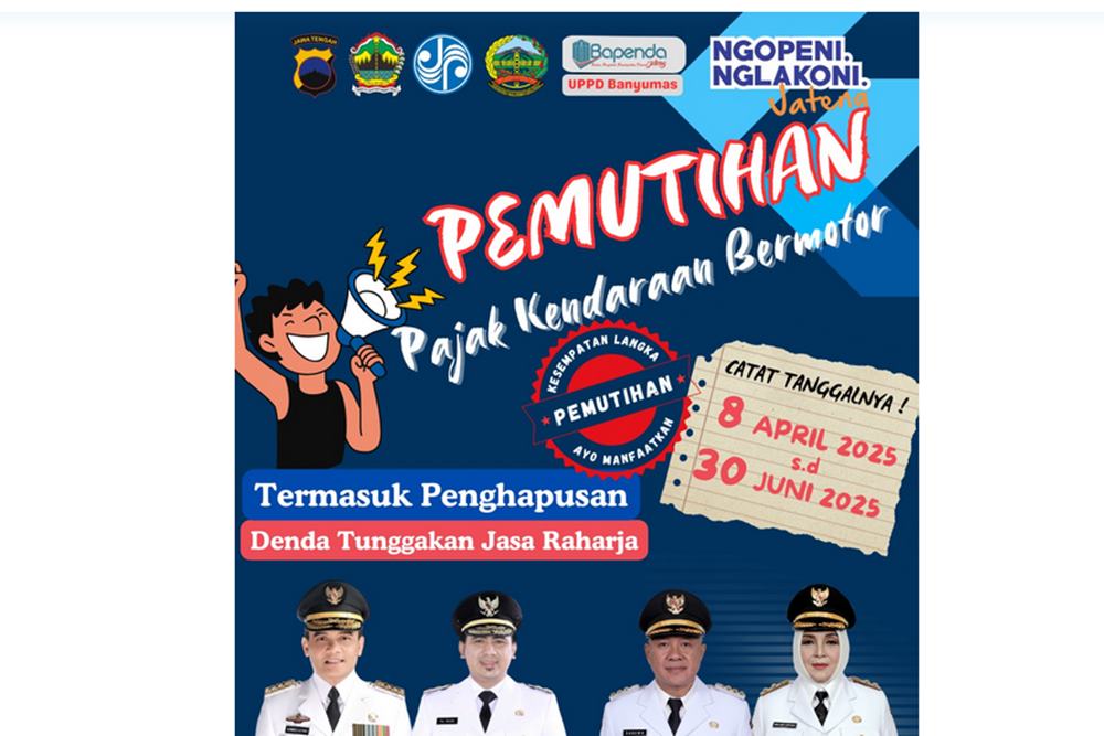 Jangan Lupa, Ini Jadwal Pemutihan Pajak Kendaraan Jateng 2025/Bapenda