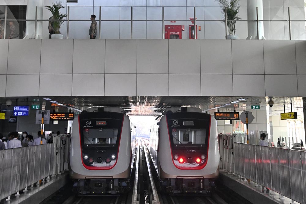  Progres LRT Jakarta Fase 1B Velodrome-Manggarai Tembus 51,19%
