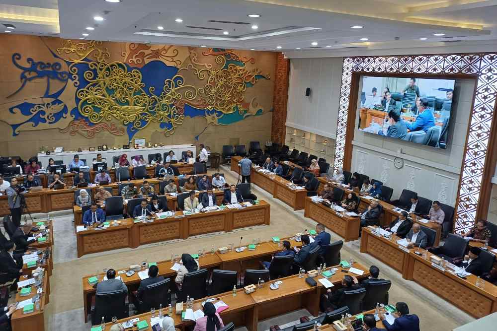 Rapat Baleg dengan para pimpinan komisi I-XIII untuk membahas Prolegnas 2025-2029, di Kompleks Parlemen Senayan, Jakarta Pusat, Selasa (12/11/2024)/Bisnis-Annisa Nurul Amara