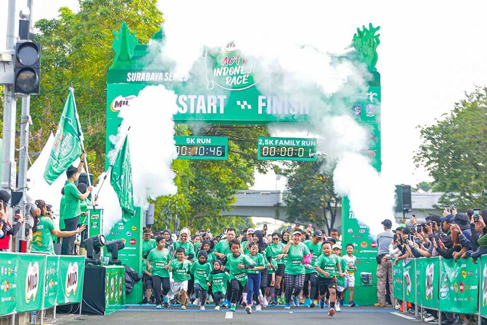  Ribuan Peserta Hijaukan Surabaya di Road to MILO ACTIV Indonesia Race 2025 Surabaya Series