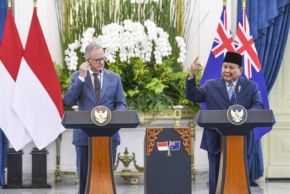  Presiden Prabowo Menerima Kunjungan PM Australia