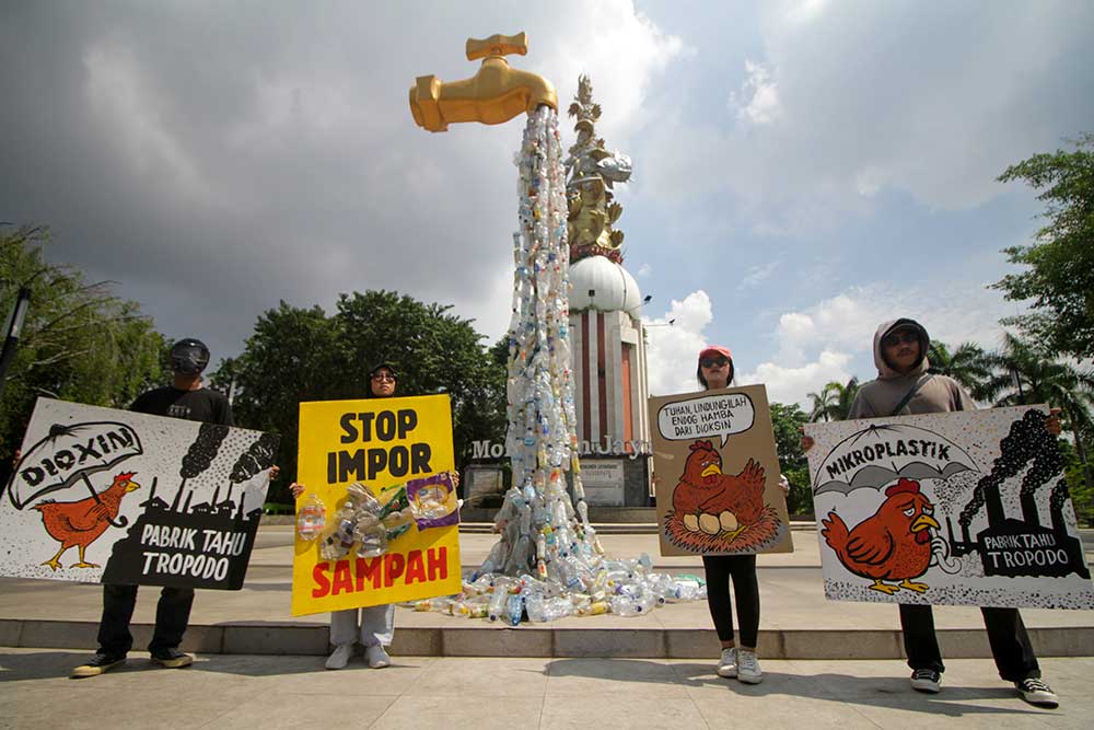  Aksi Menolak Penggunaan Sampah Plastik Sabagai Bahan Bakar di Industri Tahu