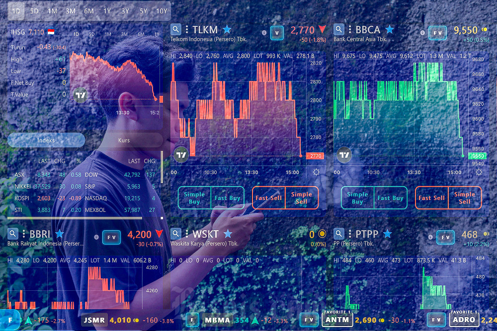  IHSG Ditutup Loyo ke 7.188, Saham TLKM, DSSA & BMRI Menguat