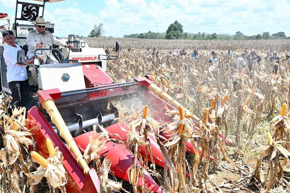  Prabowo Lepas Ekspor Jagung 1.200 Ton Jagung RI ke Malaysia
