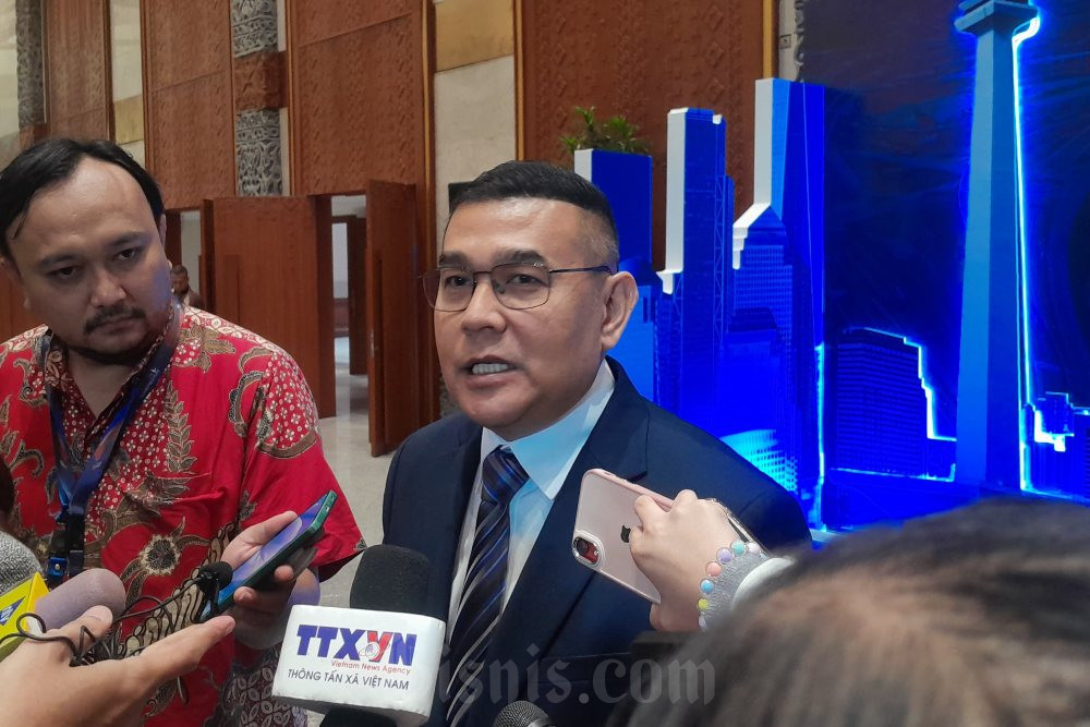 Wakil Menteri Agraria dan Tata Ruang/Badan Pertanahan Nasional (ATR/BPN) Ossy Dermawan ditemui di sela agenda International Conference of Infrastructure (ICI) 2025, di Jakarta, Kamis (12/6/2025)./Bisnis-Alifian Asmaaysi