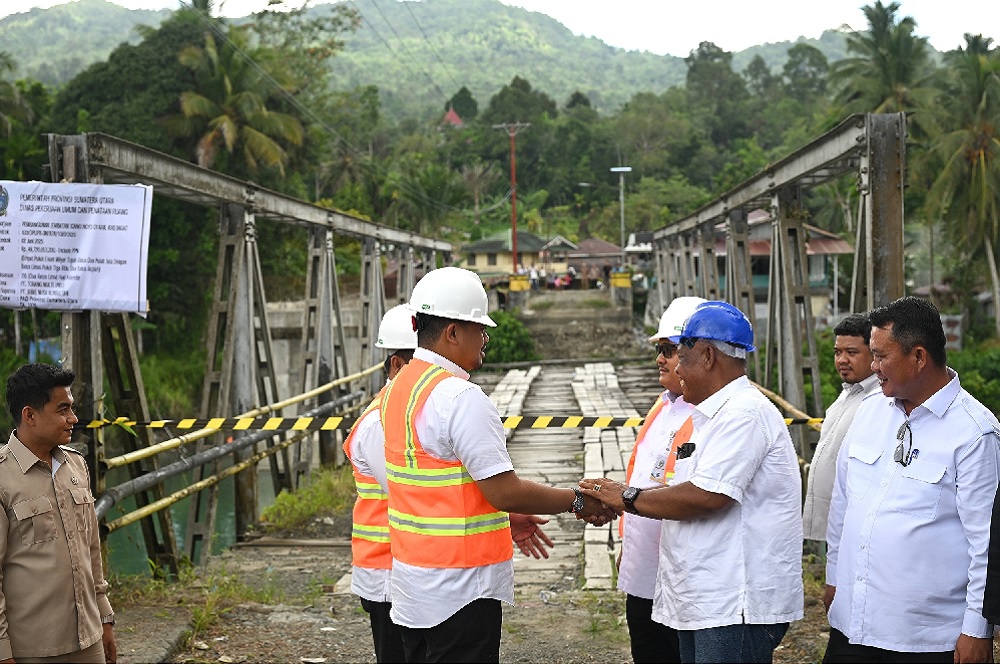  Tunaikan Janji, Pemprov Sumut Mulai Bangun Ulang Jembatan Ambruk di Nias Barat