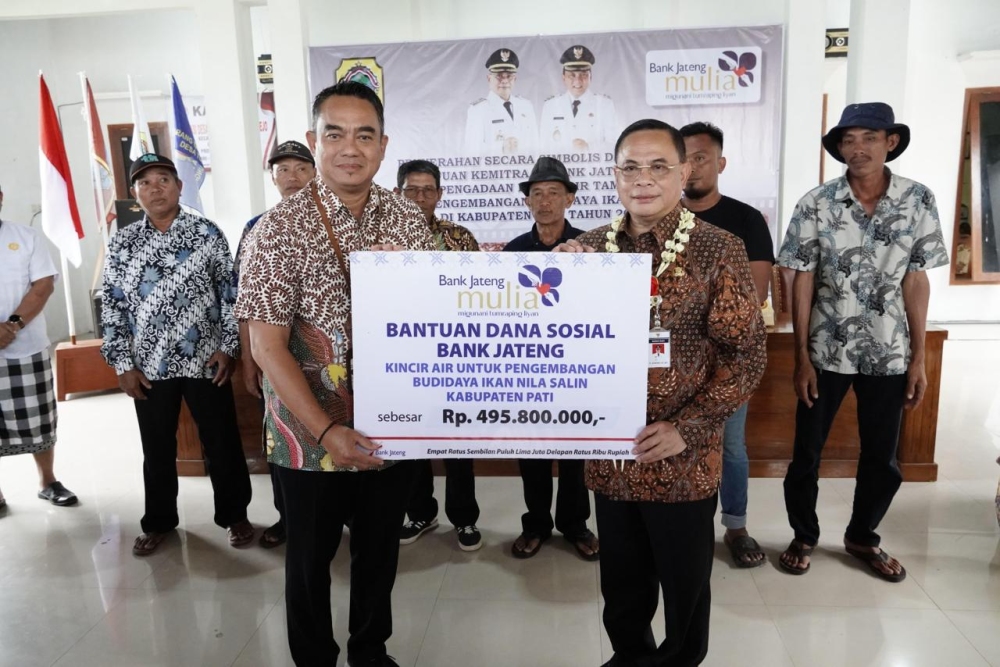  Bank Jateng Salurkan CSR Rp495,8 Juta untuk Budidaya Ikan Nila Salin di Pati