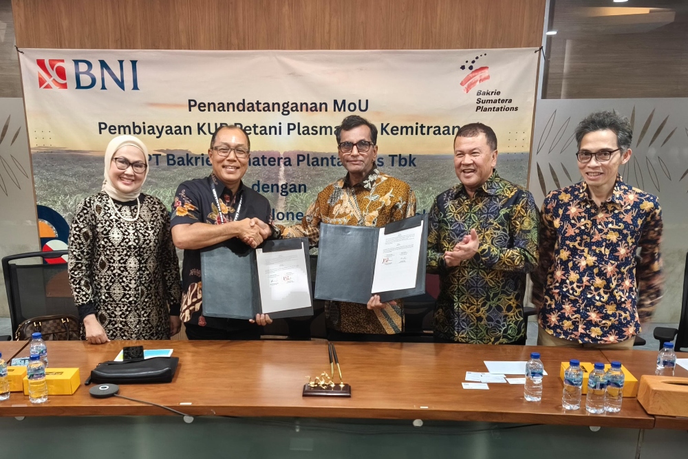  BNI Gandeng Bakrie Plantations (UNSP) Bidik Potensi KUR ke Petani Sawit Rp1 Triliun
