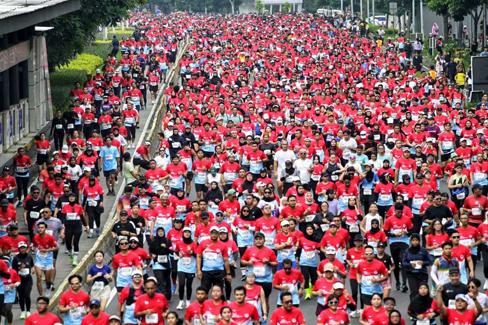  Lautan Manusia Penuhi Jalan Sudirman Thamrin Saat BTN Jakim 2025