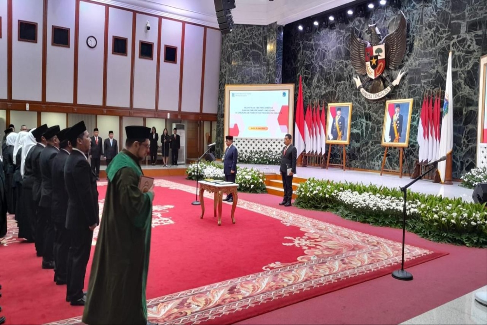 Pramono Lantik 100 Pejabat Fungsional, Mayoritas dari Dinas Pendidikan
