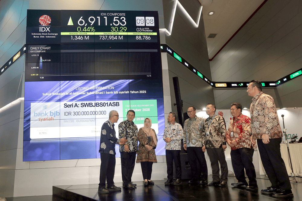  Bank BJB Syariah Catatkan Sukuk Perdana, Perkuat Permodalan Syariah