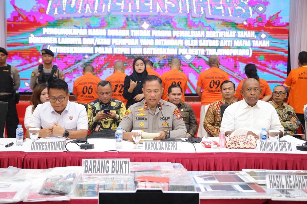  Polisi Ungkap Kasus Mafia Lahan di Kepri, Merugikan Sebanyak 247 Orang