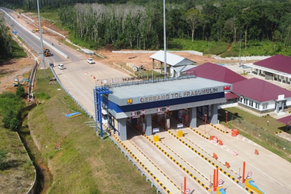  Progres Konstruksi Tol Trans Sumatra Palembang-Betung Capai 52%