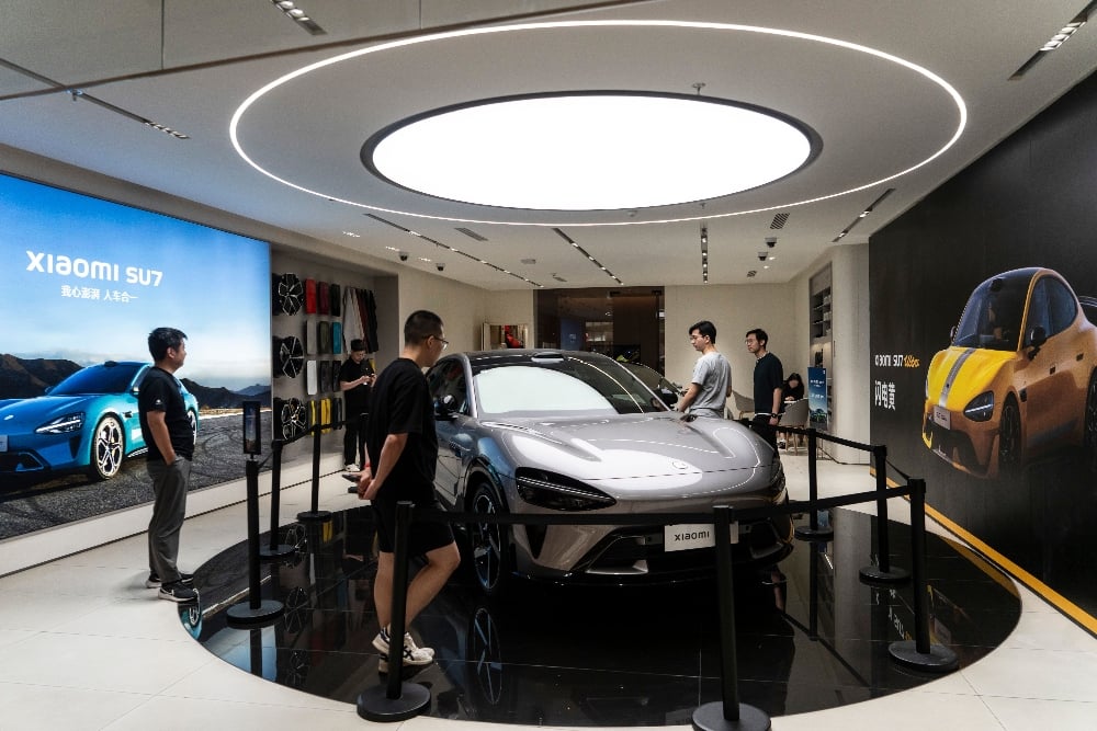 Sedan listrik Xiaomi SU7./Bloomberg-Qilai Shen
