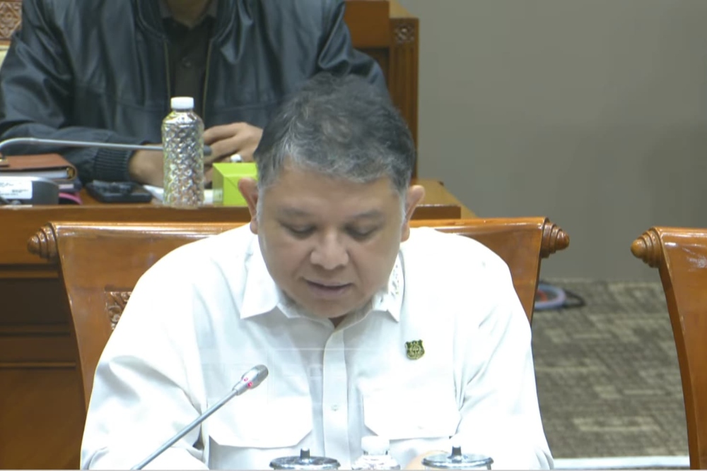 Plt Jaksa Agung Muda Bidang Pembinaan, Narendra Jatna saat Rapat Kerja dengan Komisi III DPR pada Senin (7/7/2025)/Youtube DPR