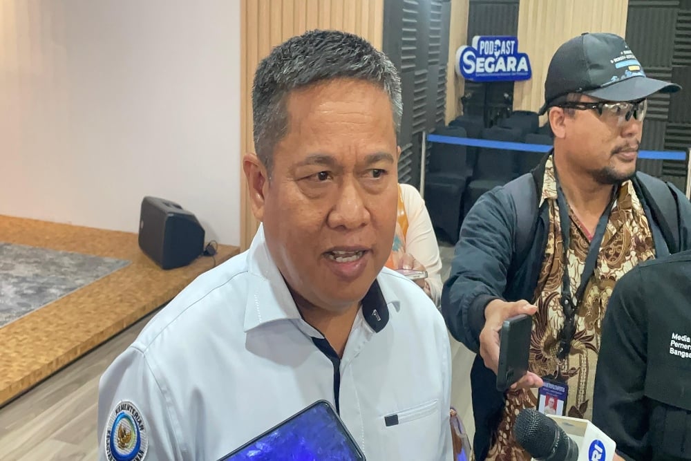 Direktur Pesisir dan Pulau-Pulau Kecil KKP Ahmad Aris saat ditemui di Kantor KKP, Jakarta, Rabu (9/7/2025). —Bisnis/Rika Anggraeni