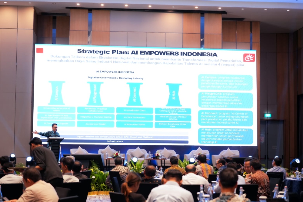  Telkom Optimalkan Pasar Kecerdasan Buatan di 12 Sektor, Energi hingga Farmasi
