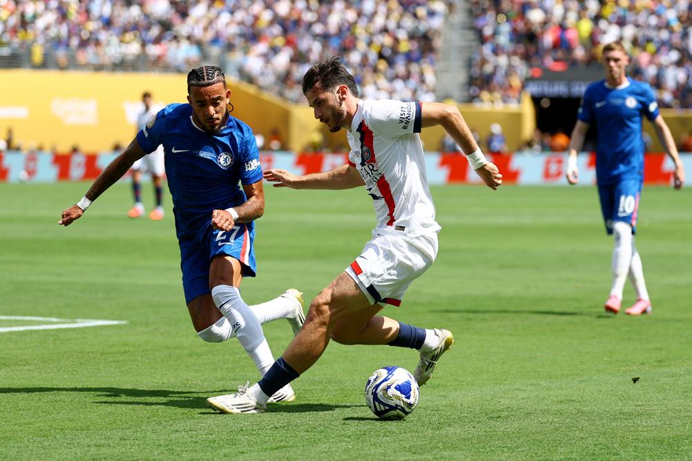 Pertandingan final Piala Dunia Antarklub 2025 antara Chelsea vs PSG. Ini, link live streaming Chelsea Vs PSG, Final Piala Dunia Antarklub 2025/REUTERS/Kai Pfaffenbach