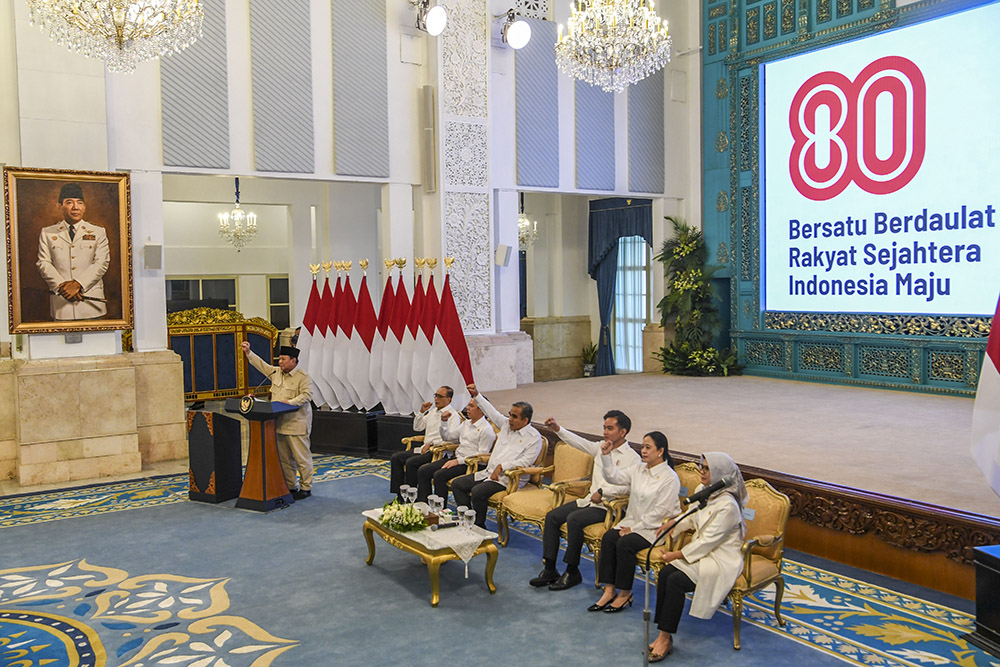  Presiden Prabowo Resmikan Logo HUT ke-80 Kemerdekaan RI