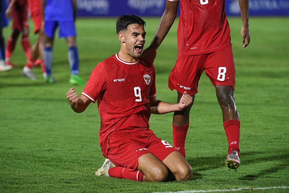 Striker timnas Indonesia U23, Jens Raven. /Antara
