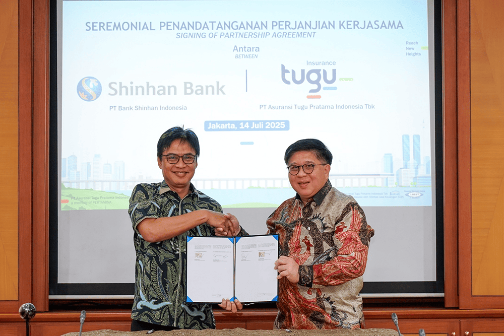  Tugu Insurance dan Bank Shinhan Indonesia Jalin Kerja Sama Strategis