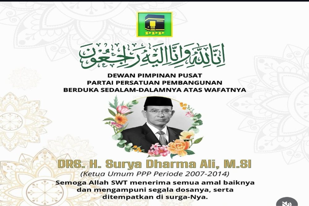  Berita Duka, Mantan Menteri Agama Suryadharma Ali Tutup Usia