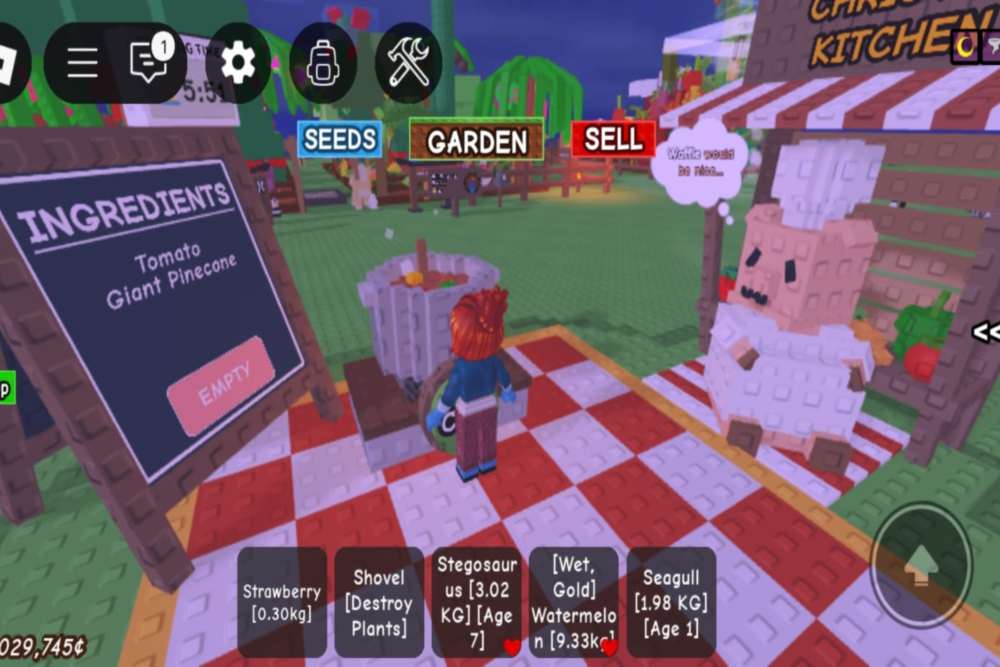 Resep grow a garden di Roblox saat event Christ Kitchen/Novita Sari Simamora
