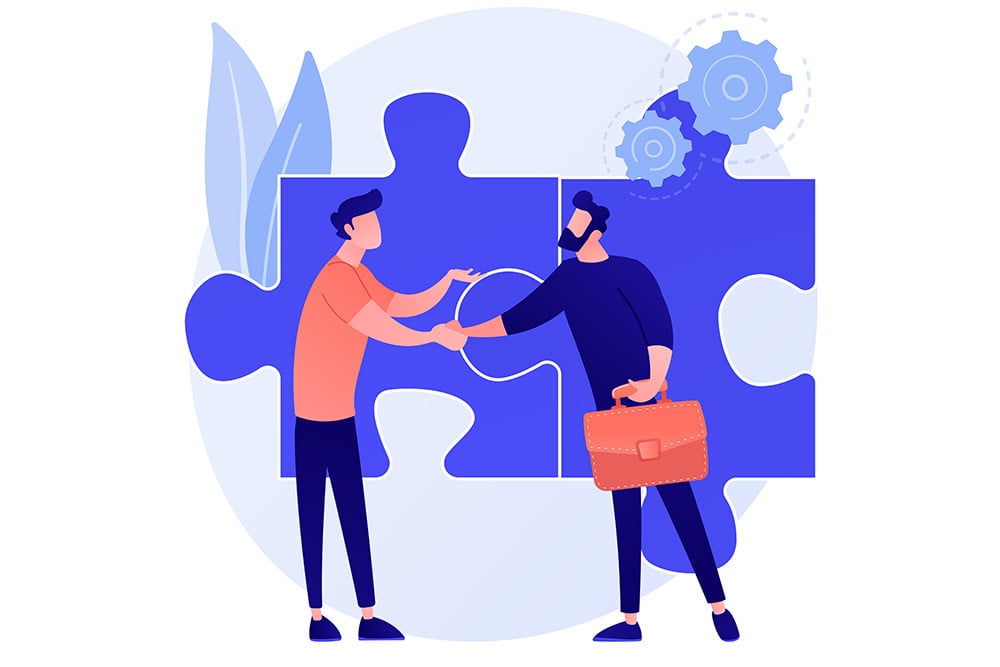 Ilustrasi akuisisi. /Freepik