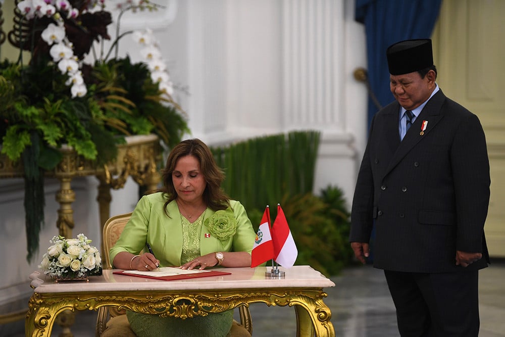 Teken IP-CEPA, RI-Peru Perluas Kerja Sama di Bidang Pangan hingga Pertahanan