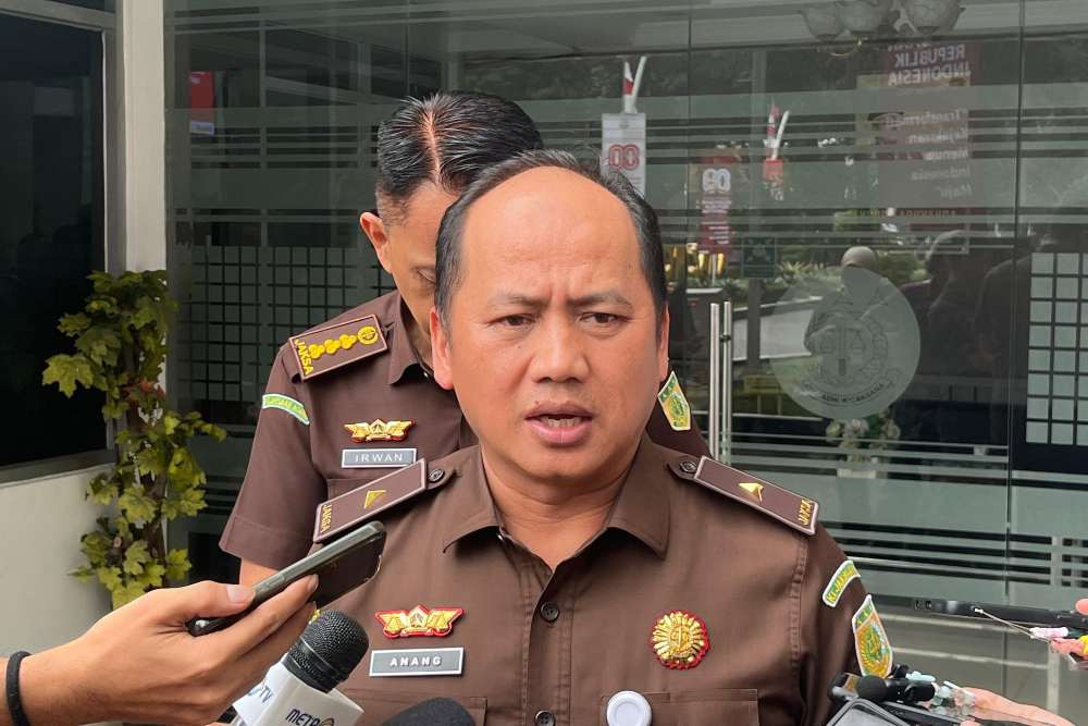 Kepala Pusat Penerangan Hukum (Kapuspenkum) Kejagung RI, Anang Supriatna di Kejagung, Senin (11/8/2025)/Bisnis-Anshary Madya Sukma