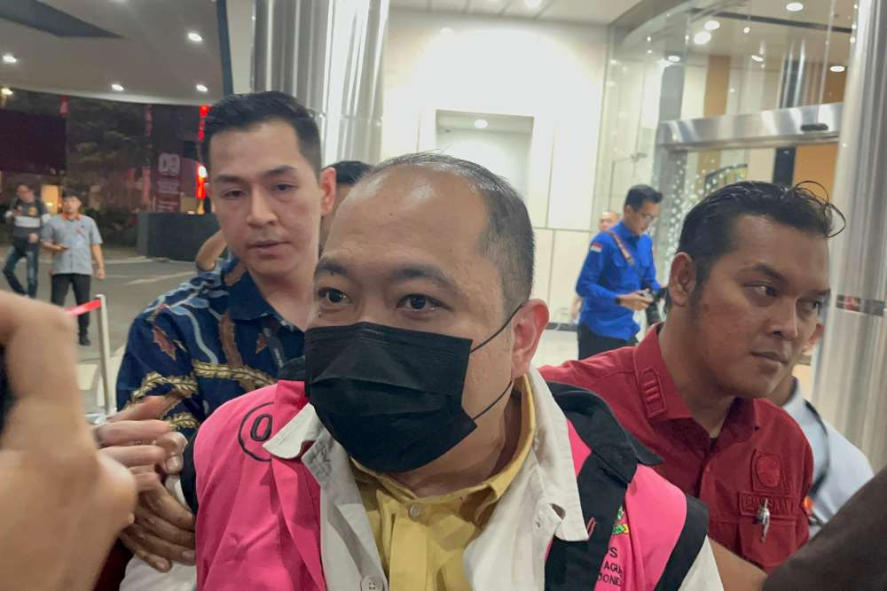 Bos Sritex (SRIL) Iwan Kurniawan Lukminto di Kejagung pada Rabu (13/8/2025)/Bisnis-Anshary Madya Sukma