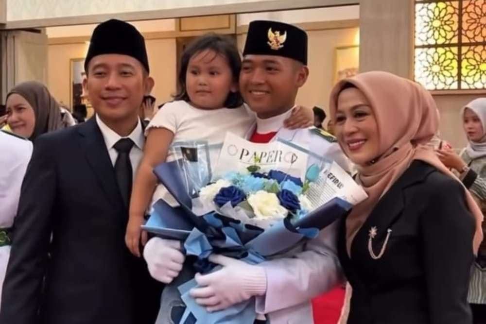 Fabian Muhammad Yahva, anak Denny Cagur dan Shanty terpilih menjadi Paskibraka Banten/Instagram