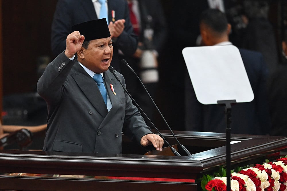 Prabowo Sindir Ekonomi Indonesia Cuma Untungkan Segelintir Orang