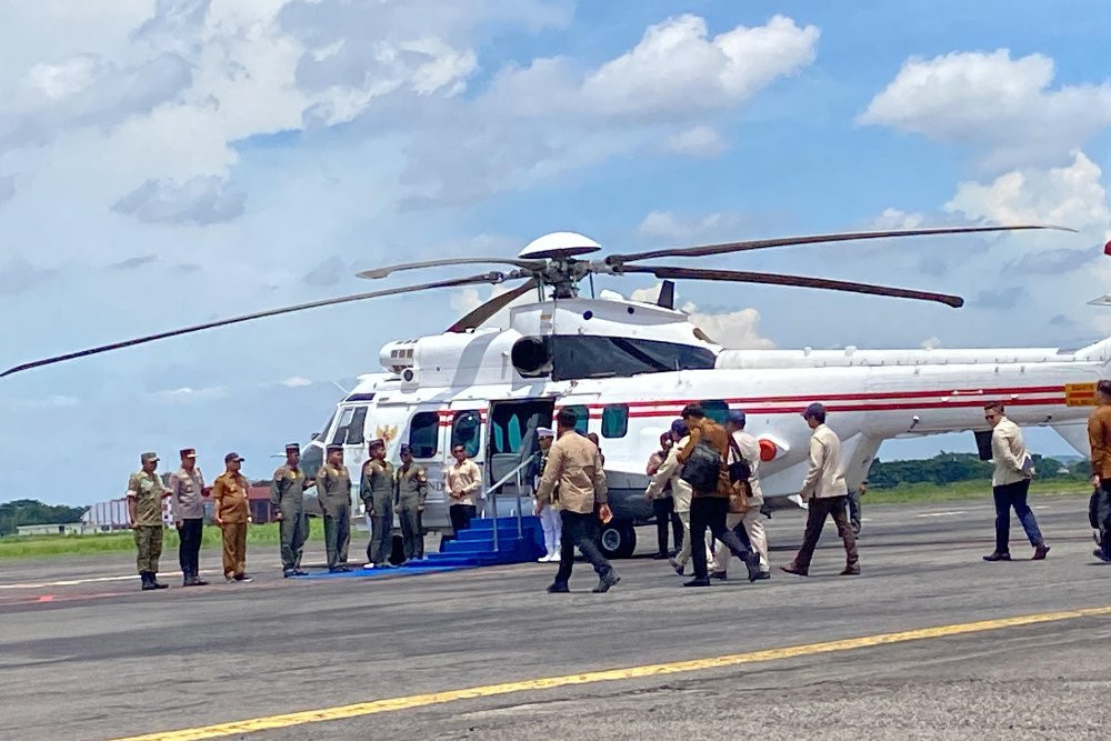 Naik Helikopter ke Bantul, Prabowo Resmikan 5 Infrastruktur Rp1,97 Triliun
