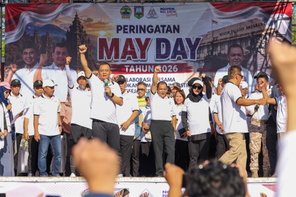Gubernur Jateng Sebut Buruh jadi Pahlawan di Balik Pertumbuhan Ekonomi