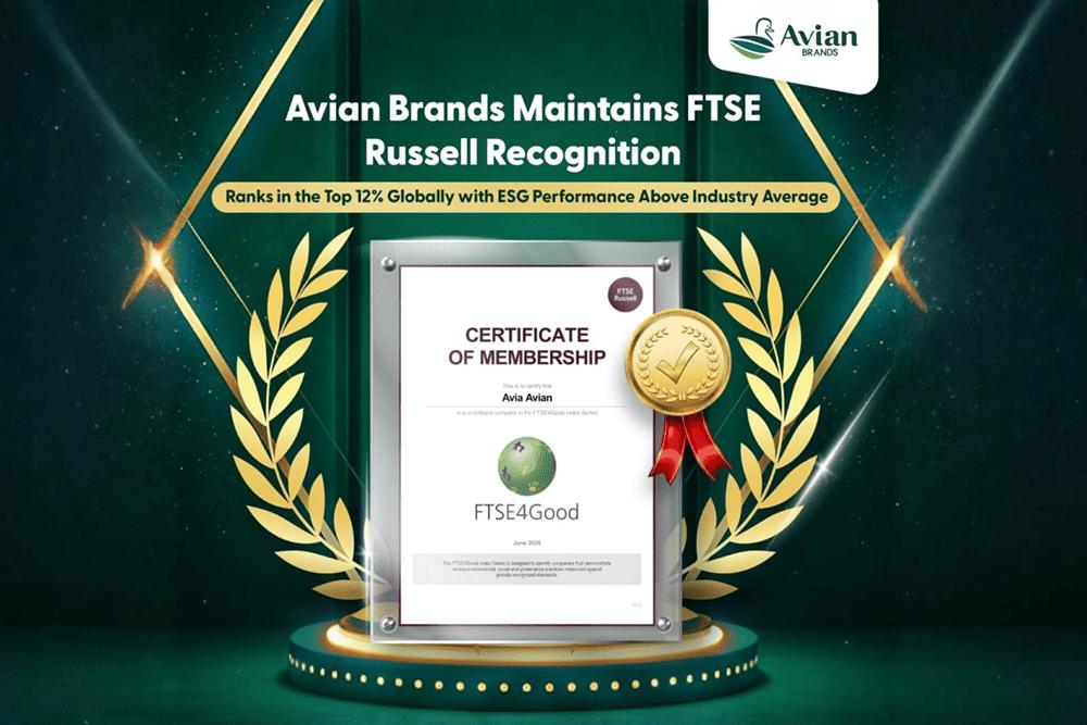 Avian Brands Masuk Top 12% Global FTSE Russell ESG Rating 2026