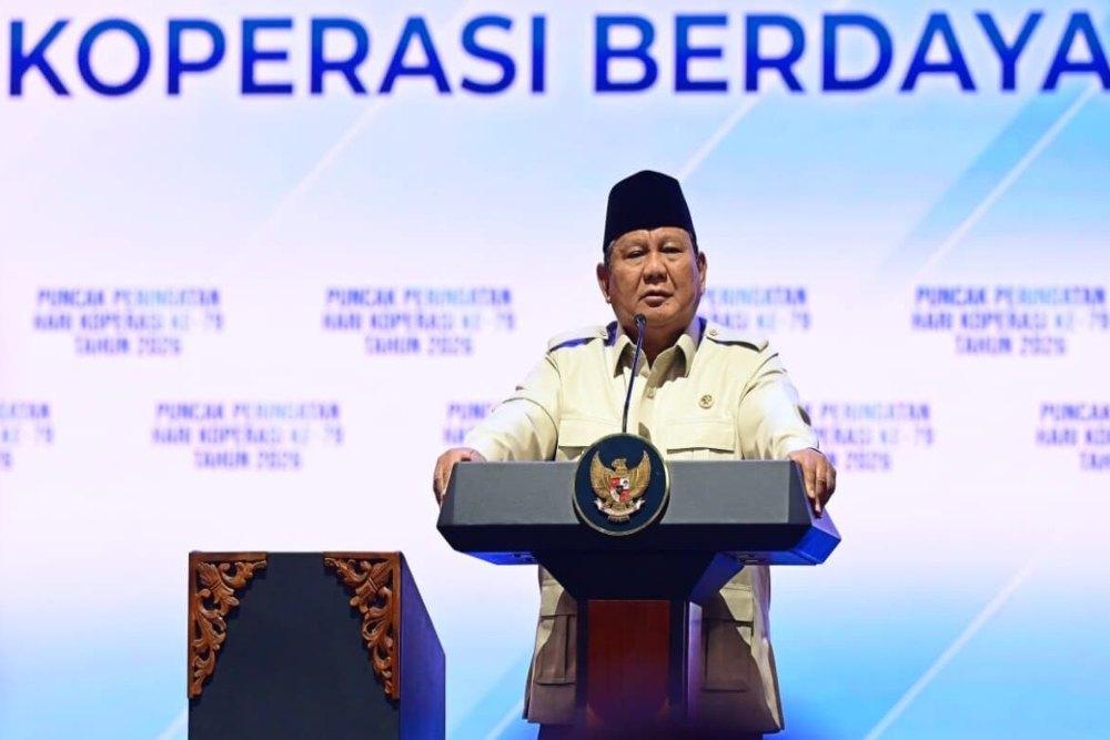 Poin-poin Pidato Presiden Prabowo di Hari Koperasi Nasional