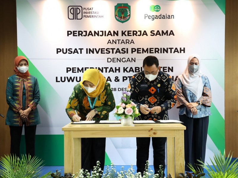 Sinergi Pusat Investasi Pemerintah, Pemkab Luwu Utara, dan PT Pegadaian Kembangkan Produk UMi Bagi Hasil 0%