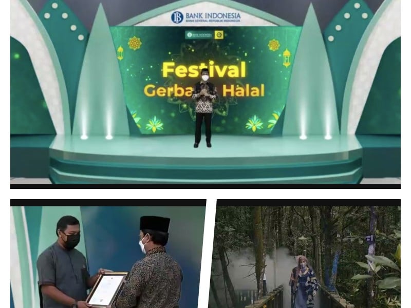 Ragam kegiatan dalam Festival Gerbang Halal yang digelar Bank Indonesia Balikpapan sebagai puncak rangkaian kegiatan Road to Festival Ekonomi Syariah (FESyar) 2021, Sabtu (17/7)./JIBI-Istimewa