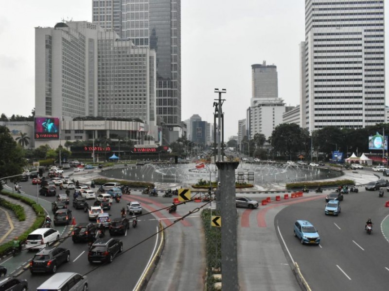 Potret Jalan Sudirman-Thamrin Jakarta Sepi Ditinggal Warga Mudik