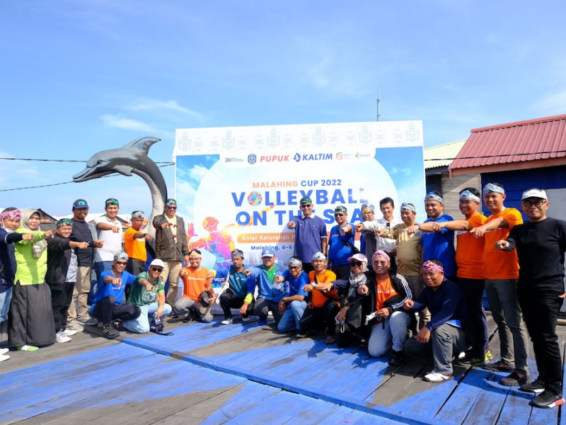 PT Pupuk Kalimantan Timur (Pupuk Kaltim) menggelar Fun Volley on the Sea Malahing Cup 2022 di Kampung Malahing Bontang Selatan pada 4-6 November 2022./JIBI-Istimewa