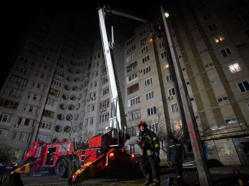 Keadaan salah satu gedung di Keiv/ Bernt van Dongen