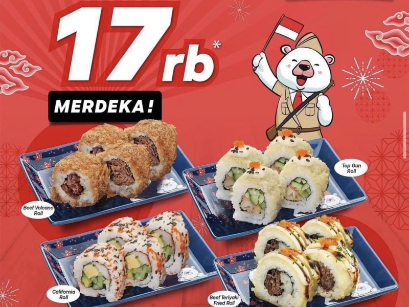 Kumpulan Promo Kuliner 17 Agustus: McD, Ichiban Sushi, Street Boba Harga Rp17 Ribu