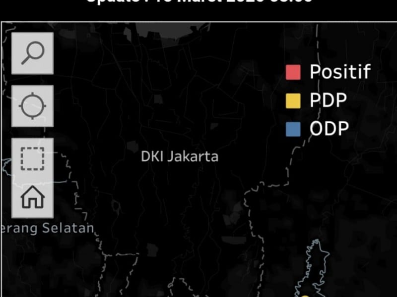 Peta Sebaran Kasus Virus Corona di Depok Jawa Barat