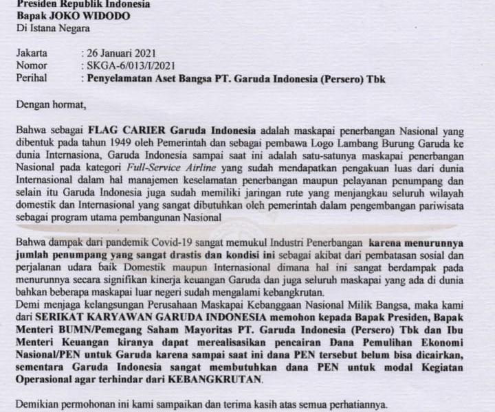 Takut Perusahaan Bangkrut! Serikat Pekerja Garuda Indonesia (GIAA) Minta OWK Segera Cair